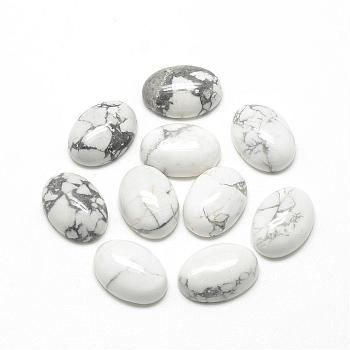 Natural Howlite Cabochons, Oval, 14x10x6mm