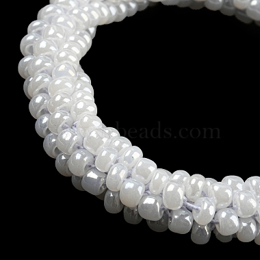bracelet extensible tressé en perles de verre au crochet(BJEW-K232-01E)-3