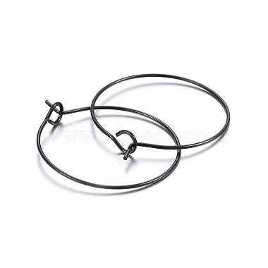 304 inoxydable supports pour boucles d'oreilles créoles en acier(X-STAS-H467-01B-25MM)-2