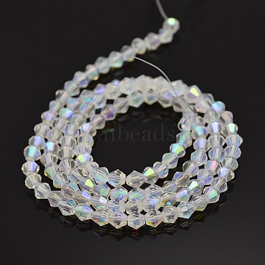 Faceted Bicone Electroplate Glass Beads Strands(EGLA-P016-3mm-AB02)-2