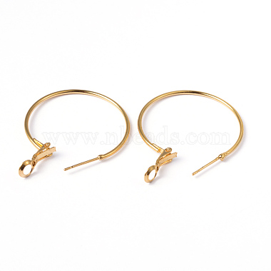 Brass Hoop Earrings(EC108-1NFG)-2