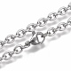 304 Stainless Steel Cable Chain Anklets(X-AJEW-H100-01P)-2