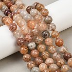 Natural Multilayer Lodolite Quartz Beads Strands, Round, 10~10.5mm, Hole: 1.2mm, about 39pcs/strand, 15.55''(39.5cm)(G-Z133-A02-10mm-02)
