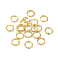 304 Stainless Steel Open Jump Rings, Real 18K Gold Plated, 5x0.7mm, Inner Diameter: 3.5mm(STAS-K285-02G-G)