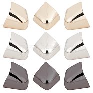 6Pcs 3 Colors Iron Toe Cap Covers, Toe Protectors, for Pointed Toe High-Heeled Shoes, Rhombus, Mixed Color, 19x25x19.5mm, Hole: 2mm, 2pcs/color(FIND-GF0003-87)