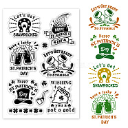 Saint Patrick's Day Custom PVC Plastic Clear Stamps, for DIY Scrapbooking, Photo Album Decorative, Cards Making, Word, 160x110mm(DIY-WH0618-0134)