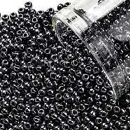 TOHO Round Seed Beads, Japanese Seed Beads, (90) Metallic Amethyst Gun Metal, 11/0, 2.2mm, Hole: 0.8mm, about 5555pcs/50g(SEED-XTR11-0090)