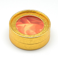 Cardboard Bracelet Boxes, for Bracelet & Bangle, Flat Round, Gold, 8.5x3.5cm(CBOX-R036-19A)