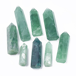 Natural Fluorite Beads, No Hole/Undrilled, Hexagon Prism, 40~90x15~30x15~30mm, about 20pcs/1000g(G-T104-03B)