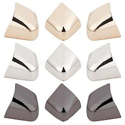 6Pcs 3 Colors Iron Toe Cap Covers, Toe Protectors, for Pointed Toe High-Heeled Shoes, Rhombus, Mixed Color, 19x25x19.5mm, Hole: 2mm, 2pcs/color(FIND-GF0003-87)