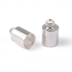 304 Stainless Steel Cord End, End Caps, Column, Silver, 10x6mm, Hole: 2mm, Inner Diameter: 5mm(X-STAS-O091-C-01S)