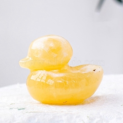 Natural Calcite Duck Figurine Display Decorations, Energy Stone Ornaments, 30x25mm(G-PW0007-011D)