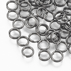 Iron Split Rings, Double Loops Jump Rings, Cadmium Free & Lead Free, Raw(Unplated), 6x1.4mm, about 4.5mm Inner Diameter, about 7000pcs/1000g(IFIN-Q123-01-0.7x6)
