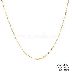 Gold Plated Stainless Steel  Dapped Chain Necklaces(BK0244-2)