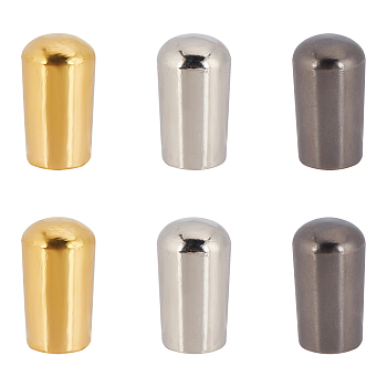 6Pcs 6 Colors Brass LP Guitar 3 Way Toggle Switch Tip Pickup Switch Knob, Mixed Color, 14x8mm, Hole: 3.5~4mm, 1pc/color