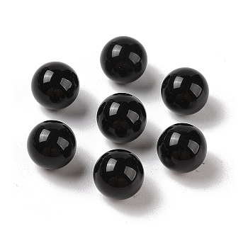 Natural Obsidian No Hole Sphere Beads, Round, 10mm