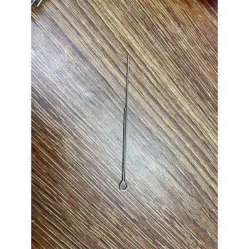 304 Stainless Steel Fishing Looped Spinner Shaft, Wire Spinner Bait, for Fishing Lure Making Supplie, Stainless Steel Color, 75x0.8mm