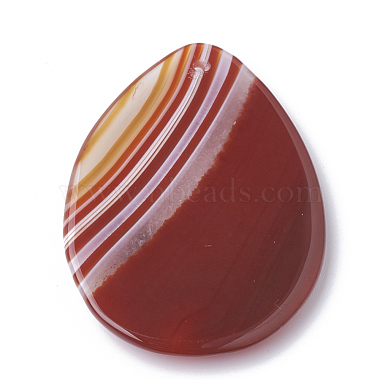 Dyed Natural Striped Agate/Banded Agate Pendants(G-S280-01)-3