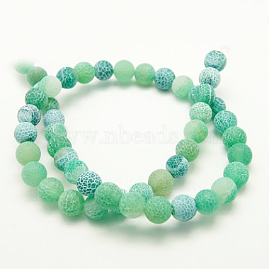 Natural Crackle Agate Beads Strands(G-G055-6mm-4)-2