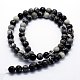 Chapelets de perles de pierre noire/soie noires naturelles(X-G-I199-11-6mm)-2