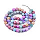 Opaque Baking Painted Crackle Glass Beads Strands(EGLA-S174-33J)-2
