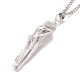 Brass Human Hug Pendant Necklace with 201 Stainless Steel Curb Chains for Women(NJEW-I114-01P)-1