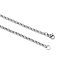 Ожерелье-цепочка из нержавеющей стали 3.2мм 304 для мужчин и женщин(NJEW-WH0012-02)-3