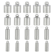 304 Stainless Steel Cord Ends, End Caps, Column, Stainless Steel Color, 10x6mm, Hole: 1.5mm, Inner Diameter: 5mm, 64pcs/box(STAS-UN0016-72P)