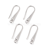 Eco-Friendly Brass Earring Hooks, Ear Wire, Cadmium Free & Nickel Free & Lead Free, Platinum, 21x9x2.3~2.8mm, Hole: 1.5mm, 20 Gauge, Pin: 0.8mm(KK-M157-03P-NR)