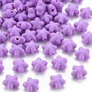 Opaque Acrylic Beads, Star, Dark Violet, 10x10.5x6mm, Hole: 1.6mm, about 1690pcs/500g(MACR-S373-26-A02)