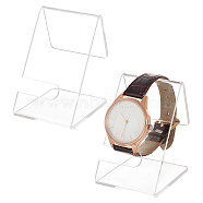 Transparent Acrylic Watch Display Stands, Watch Display Holder, Clear, 4.5x5x7.6cm(ODIS-WH0029-59)