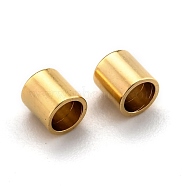 Brass Cord Ends, End Caps Long-Lasting Plated, Real 24K Gold Plated, 5x4mm, Inner Diameter: 3mm(KK-H759-34D-G)