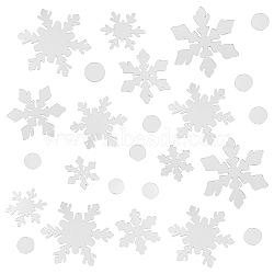 Custom Acrylic Wall Stickers, for Home Living Room Bedroom Decoration, Snowflake, 380x400mm(DIY-WH0249-067)