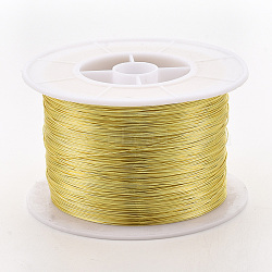 Round Copper Jewelry Wire, Long-Lasting Plated, Golden, 26 Gauge, 0.4mm, about 1476.37 Feet(450m)/500g(CWIR-S003-0.4mm-02G)