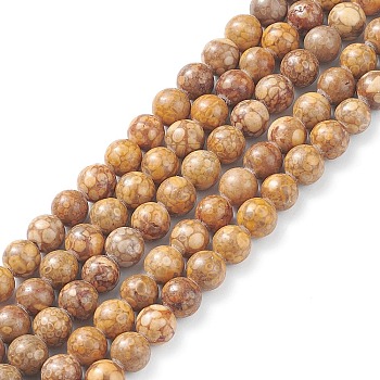 Natural Maifanite/Maifan Stone Beads Strands, Round, 6mm, Hole: 1mm, about 62pcs/strand, 15.16 inch(38.5cm)