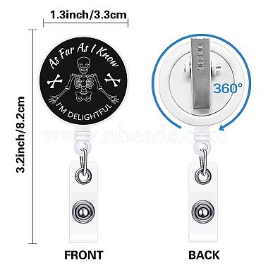 Flat Round ABS Plastic Badge Reel(JEWB-WH0036-005)-2
