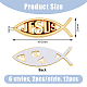 12Pcs 6 Styles Acrylic Jesus Fish Waterproof Car Stickers(DIY-FH0006-24)-2