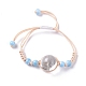Handmade Dry Pressed Flower Link Bracelet for Girl Women(BJEW-C004-01G)-1