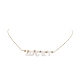 Ожерелье с подвеской из натуральной раковины и золотыми латунными цепочками на день матери(NJEW-JN04151-04)-1