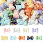 45Pcs 9 Colors UV Plating Opaque Acrylic Beads, Iridescent, Bowknot, Mixed Color, 16x24x11.5mm, Hole: 2mm, 5pcs/color (OACR-CJ0002-54)
