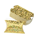 20Pcs Laser Cardboard Paper Pillow Candy Packing Boxes, Light Khaki, 9x6x2.5cm(CON-YW0001-94B)