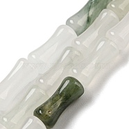 Natural Jade Beads Strands, Bamboo Stick, 12x5mm, Hole: 0.8mm, about 31pcs/strand, 14.72''(37.4cm)(G-M420-I01-02)
