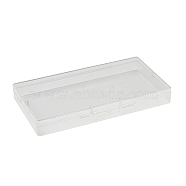 Transparent Plastic Bead Containers, Rectangle, Clear, 15x8x1.85cm(CON-XCP0002-15)