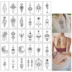 Removable Temporary Water Proof Tattoos Paper Stickerss, Mixed Shapes, 11.5x8cm, 30pcs/set(PW-WG140AF-01)