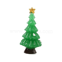 Christmas Resin Figurine Statues, for Home Office Desktop Decoration, Christmas Tree, 25x26x53mm(DJEW-M018-01A)