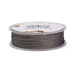 Polyester Metallic Thread, Coffee, 1mm, about 32.8 yards(30m)/roll(OCOR-G006-02-1.0mm-43)