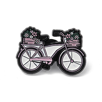Alloy Enamel Brooch, for Men and Women, Bicycle, 21x31x1.5mm
