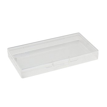 Transparent Plastic Bead Containers, Rectangle, Clear, 15x8x1.85cm