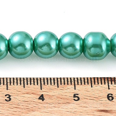 cuisson peint perles de verre nacrées brins de perles rondes(HY-Q330-8mm-29)-4