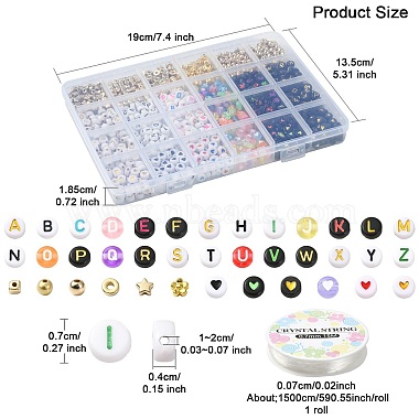 Набор для изготовления ожерелья из акрила и пластика со звездами(DIY-YW0008-43)-3